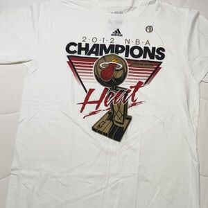 Adidas White Miami Heat 2012 Champions Tee